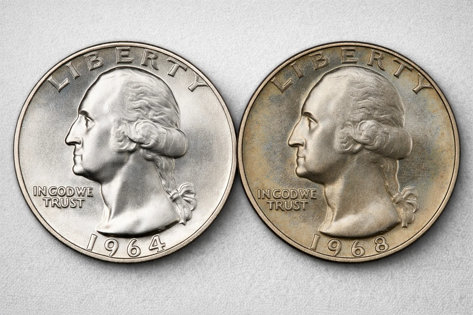 1983-P and 1983-D Roosevelt dimes obverse side by side on a light background.