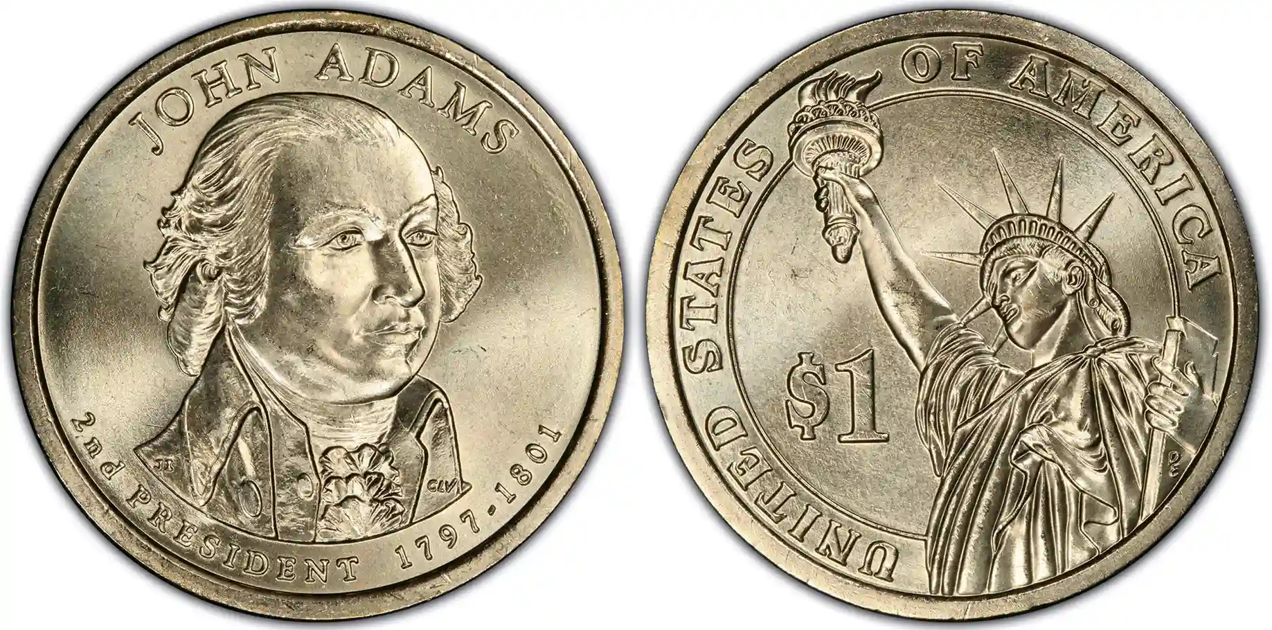 John Adams Dollar Coin Position A